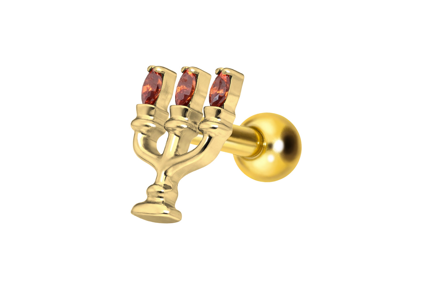 Titan Ohrpiercing mit Innengewinde KERZENLEUCHTER